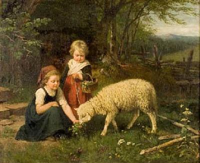 Rudolf Epp My pet lamb china oil painting image